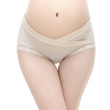 Pregnant Maternity Comfortable Low Waist Cotton Briefs Lace Trimmed Underwear Panties