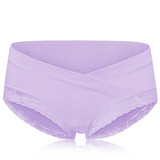 Pregnant Maternity Comfortable Low Waist Cotton Briefs Lace Trimmed Underwear Panties