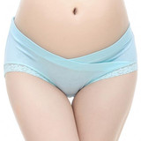 Pregnant Maternity Comfortable Low Waist Cotton Briefs Lace Trimmed Underwear Panties