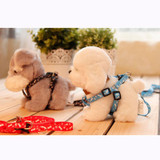 prativerdi New Small Dog Pet Puppy Cat Adjustable Nylon Harness with Lead leash 5 Colors to Choose