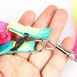 prativerdi  1 PCS Adjustable Rainbow color Pet Dog Leash Small Puppy Cat Rabbit Kitten Nylon Leash Harness Collar Lead