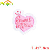 Prajna Anime Heart Patch Unicorn Rainbow Owl Patch Cartoon Iron On Patches Kids DIY Cute Sewing Embroidered Patches For Clothing