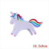 Prajna Anime Heart Patch Unicorn Rainbow Owl Patch Cartoon Iron On Patches Kids DIY Cute Sewing Embroidered Patches For Clothing
