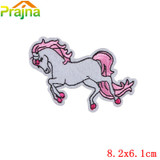 Prajna Anime Heart Patch Unicorn Rainbow Owl Patch Cartoon Iron On Patches Kids DIY Cute Sewing Embroidered Patches For Clothing
