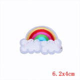 Prajna Anime Heart Patch Unicorn Rainbow Owl Patch Cartoon Iron On Patches Kids DIY Cute Sewing Embroidered Patches For Clothing