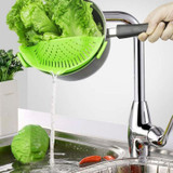 Practical Home Restaurant Kitchen Safe Silicone Food Strainer Portable Space-saving Size Funnel Strainer Cooking Accessories