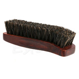 Practical Horse Hair Professional Shoe Shine Polish Buffing Brush Wooden New