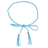 2017 New Korean PU Leather Tassel Women Belts Thin Ceinture Waist Belt Rope Beautiful Waist Decorations Female Belts