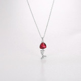 Sterling Silver Necklace with Swarovski Crystals