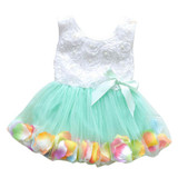 2017 New Hot Sales Princess Lace Baby Dress Toddler Baby Party Tutu Bow Flower Dresses Fashion Vestido Infantil