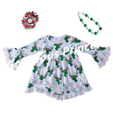 2017 new hot baby girl Christmas dress baby girl kids children dress kids Christmas outfits lace Christmas dress for girls kids