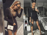 2017 New hollow out women dress Sexy Lady's Bodycon Long Sleeve party Mini Dress summer dress 2017 New hollow out women dress Sexy Lady's Bodycon Long Sleeve party Mini Dress summer dress