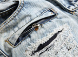 2017 New High Quality Design Fashion Men Biker Jeans Slim Stretch Straight Denim Vintage Jeans Men Skinny Mens Motorcycle Jeans