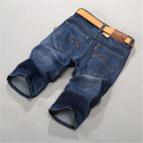 2017 New High Quality Cotton Fashion Casual Slim Straight Short Jeans For Men,Denim Summer Jeans Men Shorts Free shipping