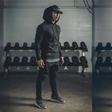 2017 New Gyms Mens Joggers Skinny Sweat Pants Embroidery Tights Sweatpants For Men Side Zipper Sheer Trouser pant