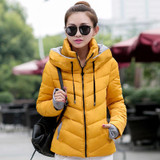 M-3XL New Fashion Autumn Clothes Cotton Coat Winter Slim Fit Short Wadded Jacket Outerwear Women Hood Female Winter Coat 61993