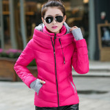 M-3XL New Fashion Autumn Clothes Cotton Coat Winter Slim Fit Short Wadded Jacket Outerwear Women Hood Female Winter Coat 61993
