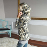 M-2XL Women Female Casual Camouflage Printed Hoodies Slim Pullover Long Sleeve Pocket Outwear Autumn Women Sweatshirts