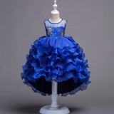 LZH Flower Girls Dress For Wedding and Party Dresses Girls Princess Dress For Girls Kids Bridesmaid Ball Gowns Children Clothing