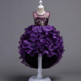 LZH Flower Girls Dress For Wedding and Party Dresses Girls Princess Dress For Girls Kids Bridesmaid Ball Gowns Children Clothing