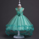 LZH Flower Girls Dress For Wedding and Party Dresses Girls Princess Dress For Girls Kids Bridesmaid Ball Gowns Children Clothing
