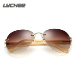 LYCHEE 2017 new Men's new bamboo foot multi-color sunglasses wood glasses driving shade sunglasses fashion sunglasses