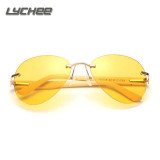 LYCHEE 2017 new Men's new bamboo foot multi-color sunglasses wood glasses driving shade sunglasses fashion sunglasses