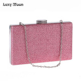 LUXY MOON Evening Bags Fashion Solid Evening Clutch Bag Women's Purse Wedding Bags with Chain Shoulder Bags bolsas feminia ZD738