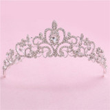 Luxury Wedding Bridal Crystal Tiara Crowns Princess Queen Pageant Prom Rhinestone Veil Tiara Headband Wedding Hair Accessory