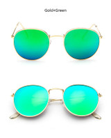 Luxury Vintage Round Sunglasses Women Brand Designer Female Sunglass Points Sun Glasses For Women Lady Sunglass Mirror 2017 Rays