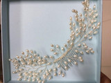 Luxury Vintage Bride Hair Accessories 100% Handmade Pearl Wedding Hair Jewelry Party Pom Bridal Starry Hair Combs Pearl Tiara