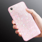 Luxury Shell Pattern Tempered Glass Back Phone Cases for iPhone 6 6s 7 7 Plus 8 X