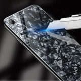 Luxury Shell Pattern Tempered Glass Back Phone Cases for iPhone 6 6s 7 7 Plus 8 X