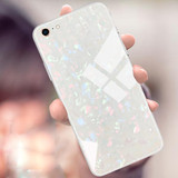 Luxury Shell Pattern Tempered Glass Back Phone Cases for iPhone 6 6s 7 7 Plus 8 X