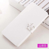 Luxury PU leather Flip Cover For Lenovo Vibe A / A1000 A1000m A2800 A2800d Mobile Phone Bag Case Cover With LOVE & Rose Diamond