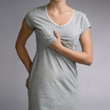 Maternity V-Neck Nursing Short Dress