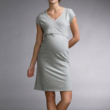 Maternity V-Neck Nursing Short Dress