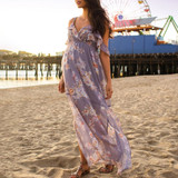 Maternity Ruffled Maxi Dress