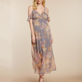 Maternity Ruffled Maxi Dress