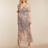 Maternity Ruffled Maxi Dress