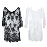 Maternity Photography Props Pregnant Dress For Photo Shoot Maternity Clothes Off Shoulders O Neck Lace Dress Pregnancy Clothing