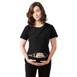 Maternity Peeking Baby Girl T-shirts Women Pregnant Funny Costumes