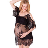 Maternity Lace Dress Maternity Photography Props Sexy White Black Dresses Pregnancy Dress Photo Shoot Clothes For Pregnant Women