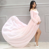 Maternity gown for photography maternity photography dress sexy off shoulder pregnant dresses pregnancy clothes for photo shoot
