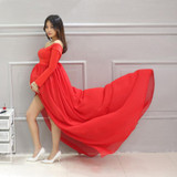 Maternity gown for photography maternity photography dress sexy off shoulder pregnant dresses pregnancy clothes for photo shoot