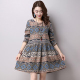 Maternity Dresses Pregnant Women Vintage Pregnant Dress Autumn Winter Loose Maternity Clothing Pregnancy Clothes Veatido CE212