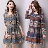 Maternity Dresses Pregnant Women Vintage Pregnant Dress Autumn Winter Loose Maternity Clothing Pregnancy Clothes Veatido CE212