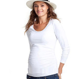 Maternity clothing spring and autumn plicated springy top maternity t-shirt basic long-sleeve cotton Clothes For Pregnant Women