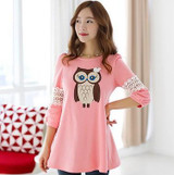 Maternity clothes 2017 New fashion Casual Owl Print Clothing For Pregnant Women Maternity Clothes MO40