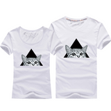 Matching Couples Shirts Gray Cat Cute Casual Couples New T Shirts